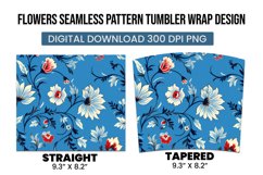 Flowers seamless pattern tumbler warp design Product Image 3