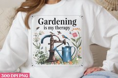 Gardening is my therapy PNG, Gardening Sublimation PNG Product Image 1