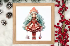 Christmas Little Girl Clipart Sublimation, Christmas PNG Product Image 3