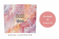 Pink Marble Tumbler Wrap, Boss Mama Tumbler Design 20 Oz Product Image 3