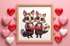 Couple Animal Valentines Day Clipart, Watercolor Couple Product Image 3