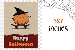 Happy Halloween Greeting Card, Retro Halloween Wall Art Product Image 3