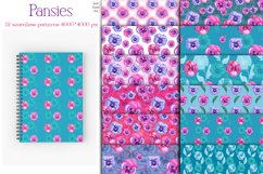 Pansies, violets. Floral seamless pattern Product Image 2