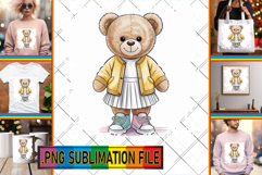 Elegant TSHIRT Gift Magic PNG, Teddy Bear Product Image 1