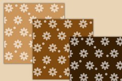 Flowers Pattern shades of brown digital papers Product Image 3