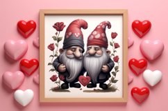 Black Gnome Valentines Day Clipart, Valentines Clipart Product Image 4