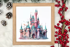 Pink Christmas Fairy Clipart Sublimation, Fairy Christmas Product Image 3