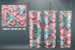 3D Tumbler Wrap| 3D Butterflies Tumbler Sublimation Product Image 3