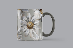 Gray Floral Digital Paper Product Image 3