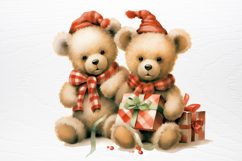 Christmas Teddy Bear Sublimation Clipart PNG Product Image 3