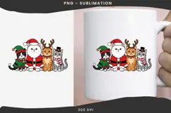 Cute Christmas cats png design for T-shirts Product Image 3