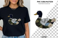 Patchwork Duck PNG | Camo Fabric Duck Clipart Product Image 3