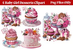Baby Girl Desserts Clipart PNG Product Image 1