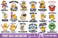 Funny Duck Sublimation Bundle PNG Product Image 1