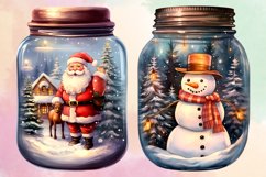 Christmas in Jar Watercolor Clipart Bundle, Christmas Bundle Product Image 4