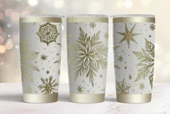 20oz Tumbler laser svg wrap| Christmas Snowflake pattern Product Image 2
