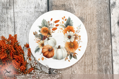 Floral autumn wreats clipart Product Image 3