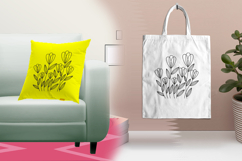 Modern Floral Line Outline Embroidery Design Product Image 3