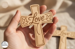 Pocket Engraved Cross SVG Bundle | Glowforge | Laser Cut Product Image 3