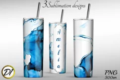 Epoxy Tumbler. Hand DrawnTumbler. 20 oz Tumbler Wrap Design. Product Image 1