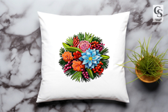 Colorful Floral Berry Bouquet Clipart Sublimation PNG Product Image 3