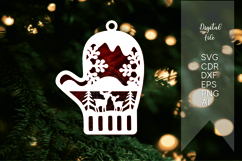 merry christmas mitten ornaments svg files for laser cut Product Image 4