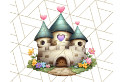 Princess Castle Clipart PNG, Enchanted Garden Artwork Product Image 3