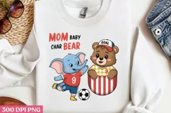 Mom Baby Char Bear PNG, Cute Animal Sublimation Product Image 1