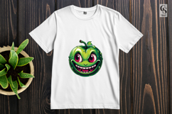 Scary Green Apple Characters Clipart Sublimation PNG Product Image 2