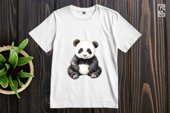 Cute Panda Bear Watercolor Clipart Sublimation PNG Product Image 3