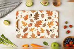 Autumn Leaves &amp; Acorns Cutting Boards sublimation Design Product Image 3