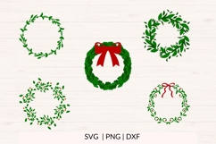 Christmas Wreath SVG Bundle - Holiday Greenery Frames Product Image 3