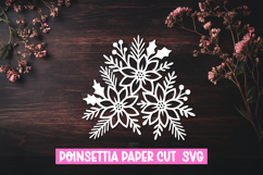 9 Paper Cut Poinsettia Flower SVG For Paper Craft Project Product Image 4