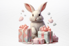 Chirstmas Bunnies Clipart PNG Product Image 3