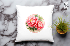 Peony Flower Clipart Sublimation PNG Product Image 3