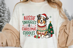 Australian Shepherd Christmas PNG, Aussie Snuggles And Product Image 4
