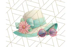 Pink and Mint Summer Clipart PNG Beach Icons, Summer Fun Png Product Image 3