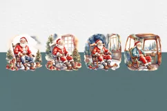 Watercolor Santa Claus 4 PNG sublimation Product Image 4