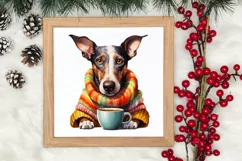 Christmas Dog And Coffee Clipart, Christmas Clipart Product Image 3