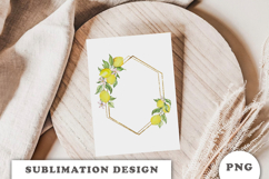 Watercolor Lemons Gold Frame png Product Image 3