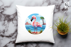 Pink Flamingo Clipart Sublimation PNG Product Image 3