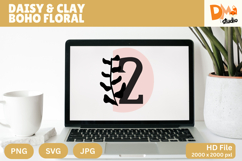 Daisy &amp; Clay Boho Floral Monogram Product Image 1