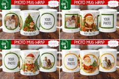 BUNDLE Christmas photo mug wrap PNG, Cute gingerbread man Product Image 3