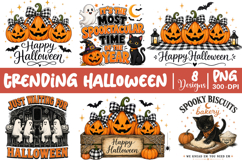 Trending Halloween PNG, Spooky Season PNG, Cute Pumpkin PNG Product Image 1