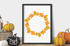 Autumn foliage frame|Fall leaves wreath Product Image 1