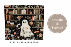 Embroidery Halloween Tumbler, Cute Ghost Tumbler Template Product Image 3