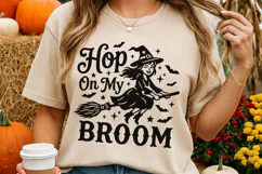 Hop On My Broom Svg, Halloween Witch Svg, Witch Broom Svg. Product Image 4