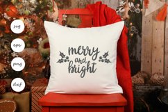 Merry and Bright SVG, CHristmas SVG Product Image 3