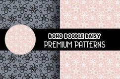 Boho Daisy Flowers Doodle Patterns Product Image 2
