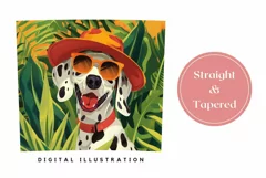 Summer Dog Tumbler Wrap Design, Dalmatian Dog Tumbler PNG Product Image 3